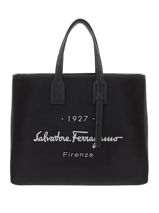 1927 Signature Logo Tote Bag Black - SALVATORE FERRAGAMO - BALAAN 2