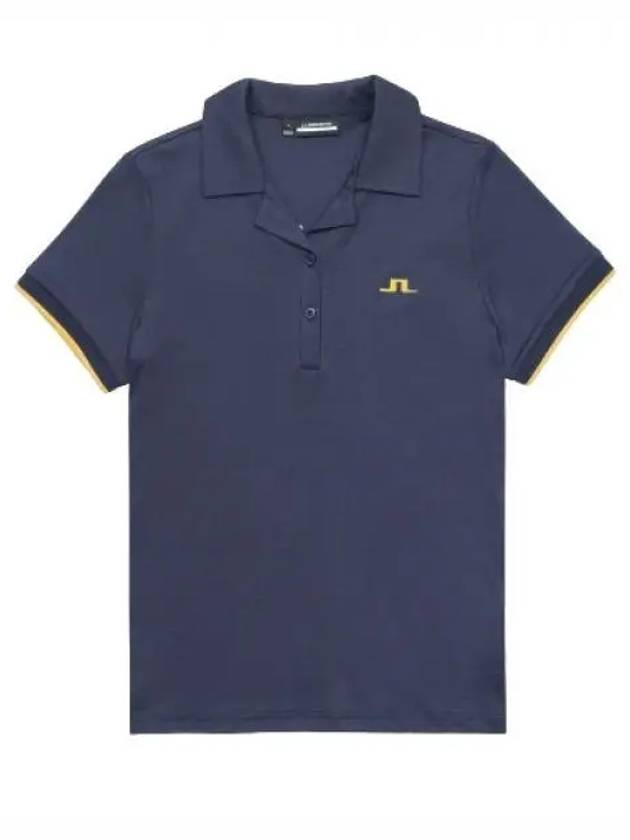 Women's Solange Short Sleeve Polo Shirt Navy - J.LINDEBERG - BALAAN 2