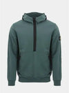 Wappen Patch Hooded Half Zip Up Anorak Green - STONE ISLAND - BALAAN 2