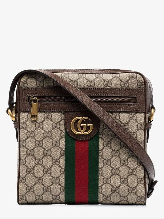 Men's Ophidia GG Small Messenger Bag Beige Ebony - GUCCI - BALAAN 2