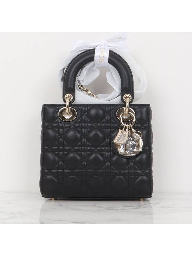 Small Lady Bag My ABC Cannage Lambskin Black - DIOR - BALAAN 1