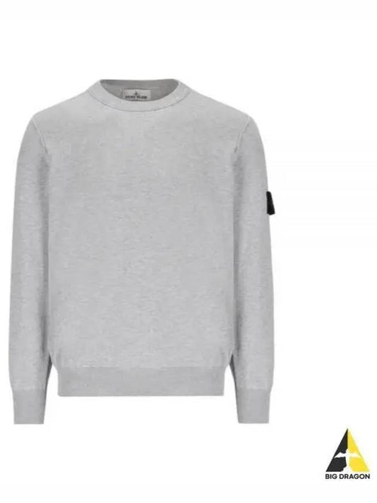 Crewneck Soft Cotton Knit Top Charcoal - STONE ISLAND - BALAAN 2