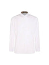 Plain Cotton Long Sleeve Shirt White - BURBERRY - BALAAN 1