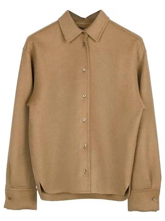 Camel Popoli wool shirt jacket 001 1210223 - MAX MARA - BALAAN 1