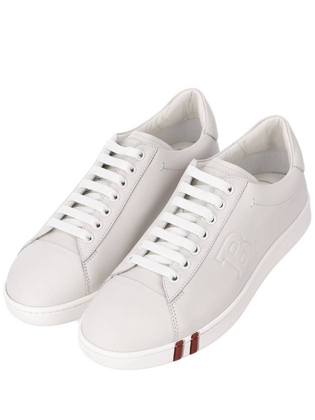 logo leather low-top sneakers white - BALLY - BALAAN 2