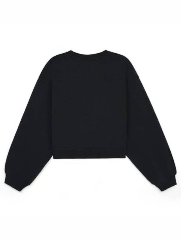 Athletic Club Crop Sweatshirt Black - SPORTY & RICH - BALAAN 3