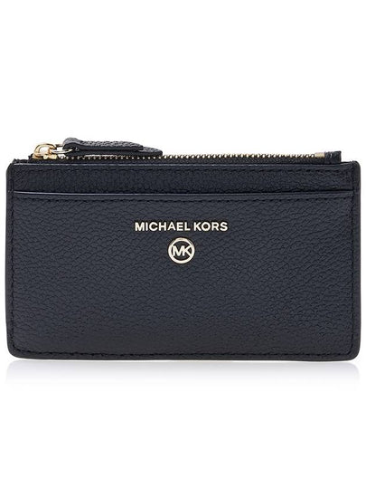 Small Pebbled Leather Card Wallet Black - MICHAEL KORS - BALAAN 2