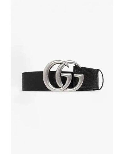 GG Marmont Emboss Leather Belt Black - GUCCI - BALAAN 2