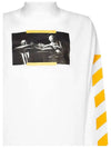 Caravaggio Diag Printing Sweatshirt White - OFF WHITE - BALAAN 4