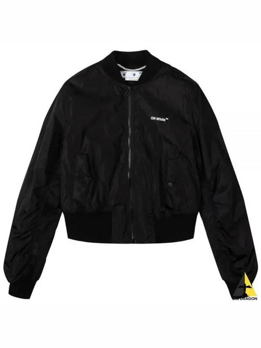 women's diagonal bomber jacket black - OFF WHITE - BALAAN 2