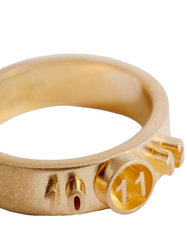 Number Engraved Logo Metal Ring Gold - MAISON MARGIELA - BALAAN 5