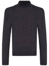 Men's Embroidered Logo Knit Turtleneck Black - VIVIENNE WESTWOOD - BALAAN 4