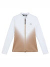 Halo Full Zip Mid Layer Zip Up Jacket White Brown - J.LINDEBERG - BALAAN 2