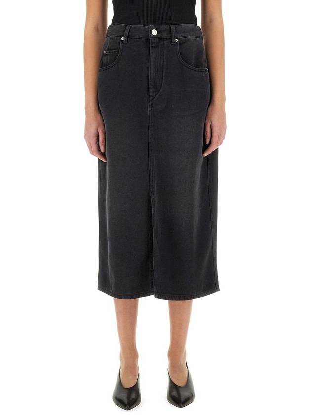 Tiloria Denim Midi Skirt JU0045FBB1H07I - ISABEL MARANT - BALAAN 3