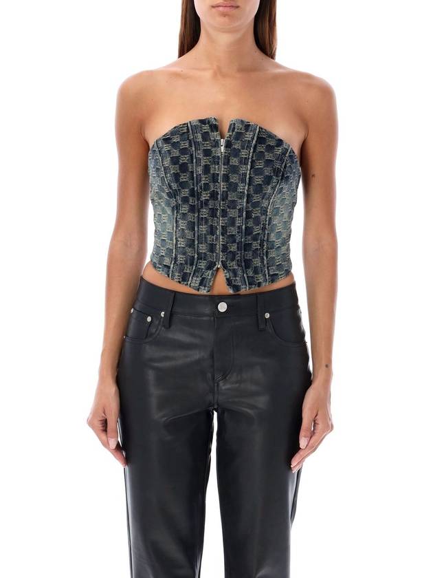 Jacquard denim monogram corset - MISBHV - BALAAN 1