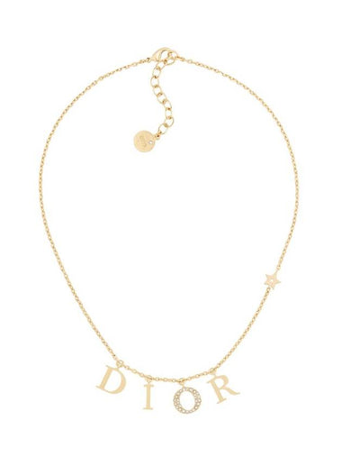 Revolution White Crystal Necklace Gold - DIOR - BALAAN 1