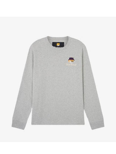 Fox Head Patch Crew Neck Long Sleeve T-Shirt Grey - BARBOUR - BALAAN 2