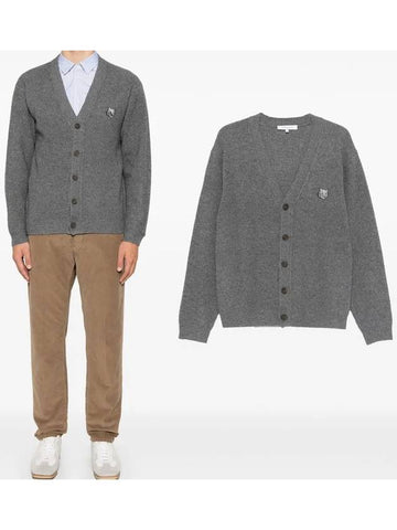 Maison Kitsune Bold Fox Head Patch Men s Wool Cardigan NM00501 H131 - POLO RALPH LAUREN - BALAAN 1