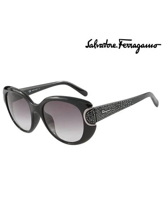 Ferragamo Sunglasses SF853SRK 001 Round Women s - SALVATORE FERRAGAMO - BALAAN 1