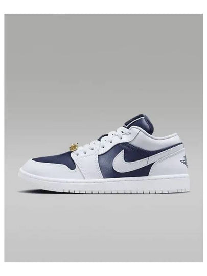 Air Jordan 1 SE Low Top Sneakers Midnight Navy White - NIKE - BALAAN 2