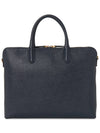 Pebble Grain 4-bar Briefcase Navy - THOM BROWNE - BALAAN 4