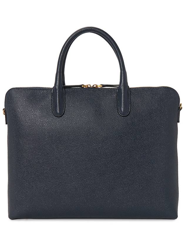 Pebble Grain 4-bar Briefcase Navy - THOM BROWNE - BALAAN 4