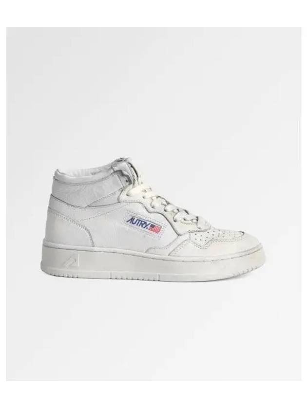 Medalist Solid Goatskin MID CUT Sneakers White - AUTRY - BALAAN 1