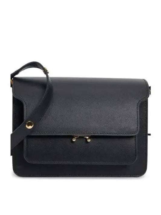 Saffiano Trunk Medium Shoulder Bag Black - MARNI - BALAAN 2