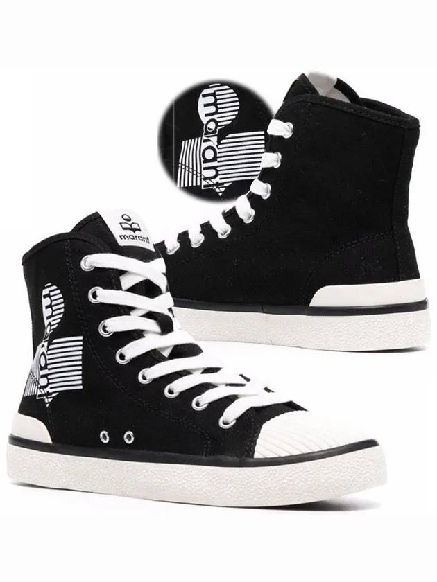 Women's Benkeenh Logo High Top Sneakers Black - ISABEL MARANT - BALAAN 2