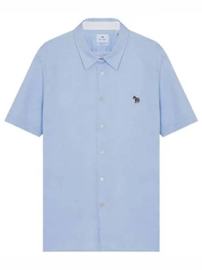 Zebra Patch Casual Fit Short Sleeve Shirt Light Blue - PAUL SMITH - BALAAN 2