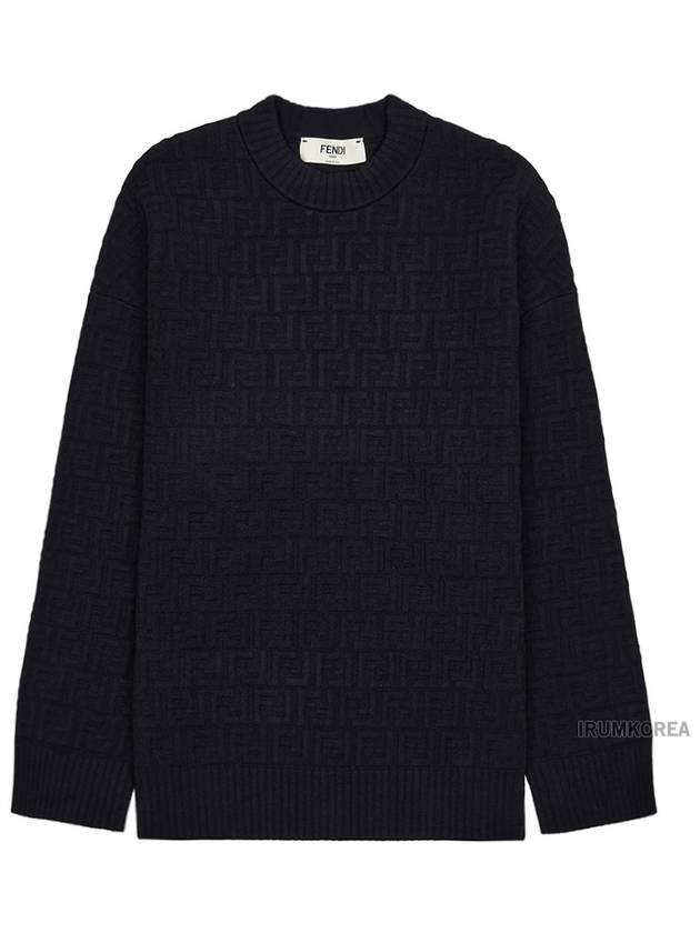 FF Logo Embossed Pullover Knit Top Black - FENDI - BALAAN 11