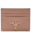 Metal Logo Saffiano Card Wallet Powder Pink - PRADA - BALAAN 2