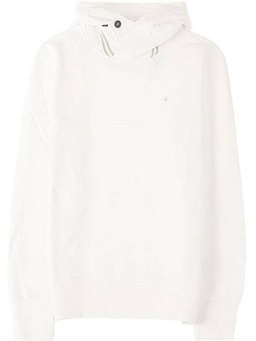 20SS 721560151 V0001 Star Embroidery Hooded White Men’s T-shirt TJ - STONE ISLAND - BALAAN 1