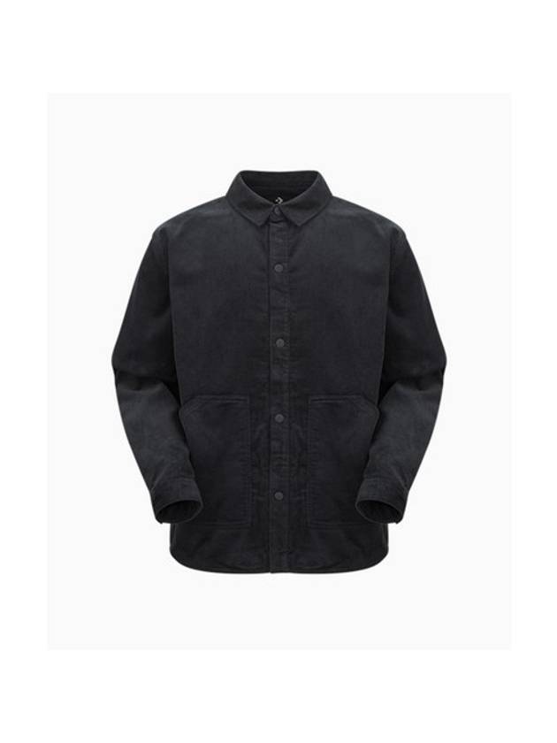 Corduroy Shirt Jacket Black - CONVERSE - BALAAN 1