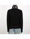 Logo Patch Padded Wool Cardigan Black - MONCLER - BALAAN 5