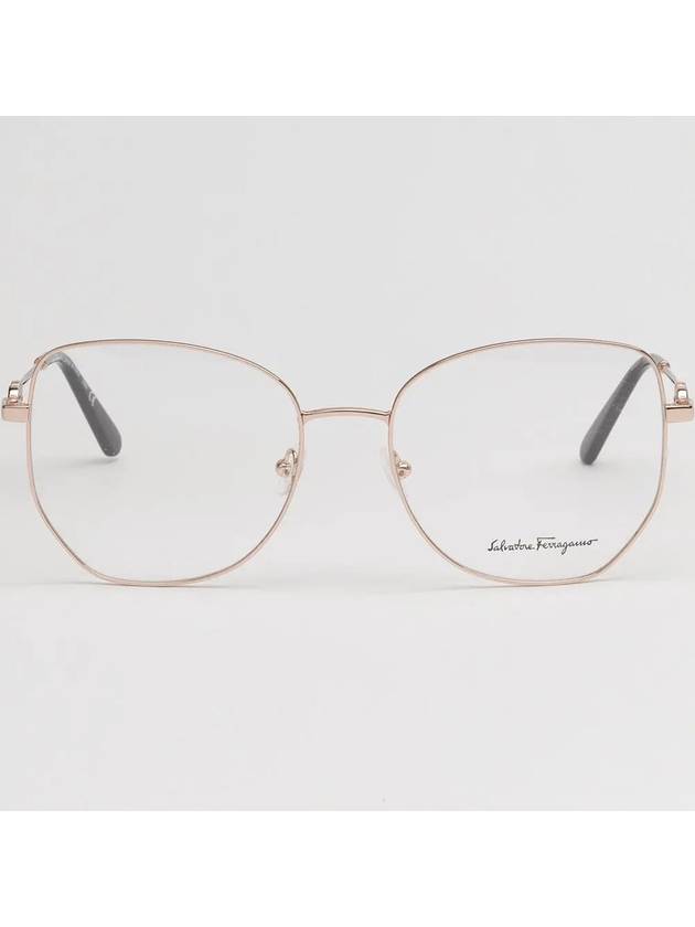 Eyewear Overfit Metal Eyeglasses Gold - SALVATORE FERRAGAMO - BALAAN 4