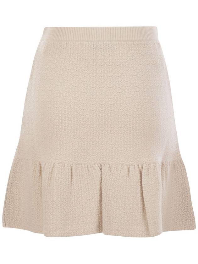 Bouclé wool miniskirt with technical sail cloth pockets - ELISABETTA FRANCHI - BALAAN 2