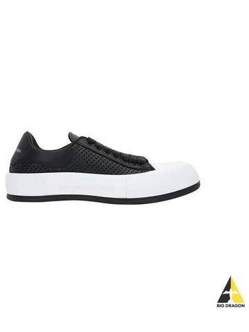 Men s Deck Plimsoll Sneakers Black 727374 WIATB - ALEXANDER MCQUEEN - BALAAN 1