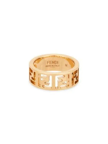 FF Logo Forever Gold Ring 8AK333 B08 FF0CFFK 1156033 - FENDI - BALAAN 1