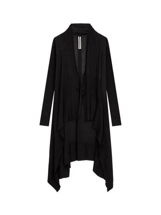 WOMEN Wrap Knit Cardigan Black - RICK OWENS - BALAAN 1