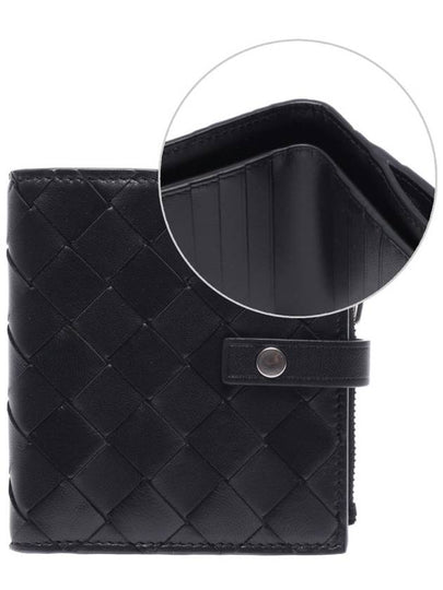 Intrecciato Zipper Half Wallet Black - BOTTEGA VENETA - BALAAN 2