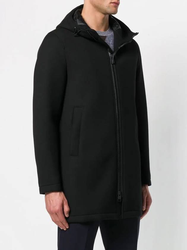 Diagonal Scuba Hooded Jacket Black - HERNO - BALAAN 3