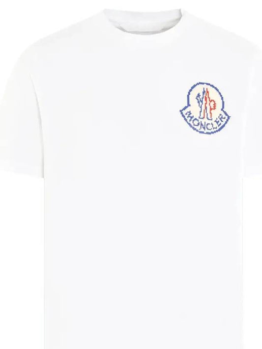 Pixel Logo T Shirt White 8C000 04 83927 00A - MONCLER - BALAAN 1