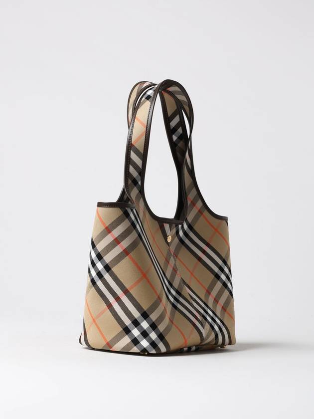 Check Small Tote Bag Sand - BURBERRY - BALAAN 4