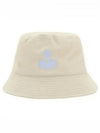 Haley Embroidered Logo Bucket Hat Ivory - ISABEL MARANT - BALAAN 2