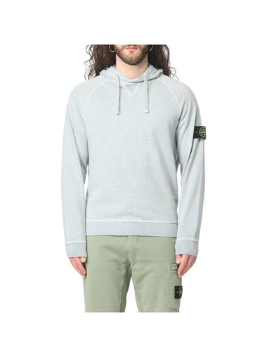 Men's Wappen Patch OLD Treatment Cotton Hoodie Sky Blue - STONE ISLAND - BALAAN 1