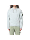 Men's Waffen Patch OLD Treatment Cotton Hoodie Sky Blue - STONE ISLAND - BALAAN 1