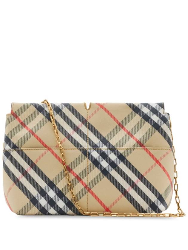 Snip Check Chain Strap Clutch Bag Sand - BURBERRY - BALAAN 1