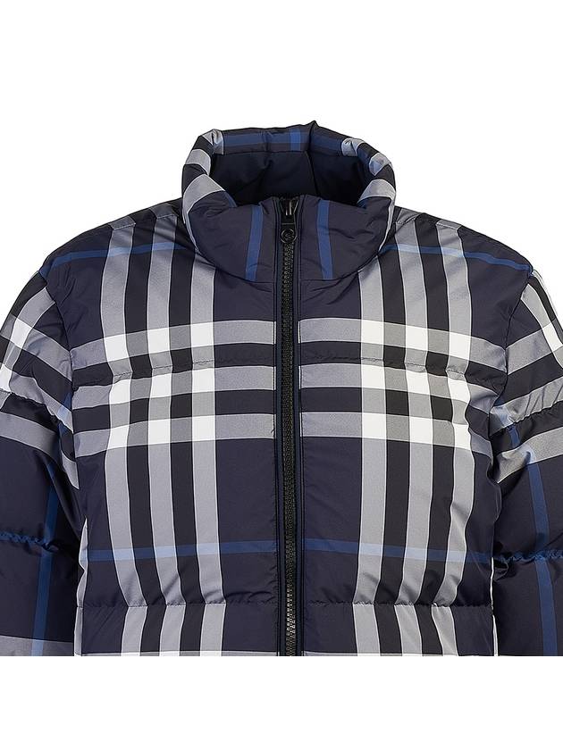 Check Crop Padding Night Blue - BURBERRY - BALAAN 5