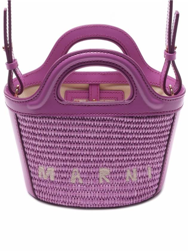 Rattan Micro Tropicalia Cross Bag Purple - MARNI - BALAAN 3